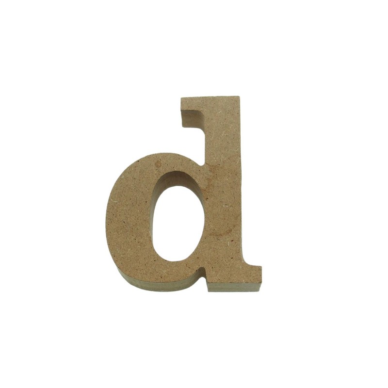 MDF 3D Letter Small d